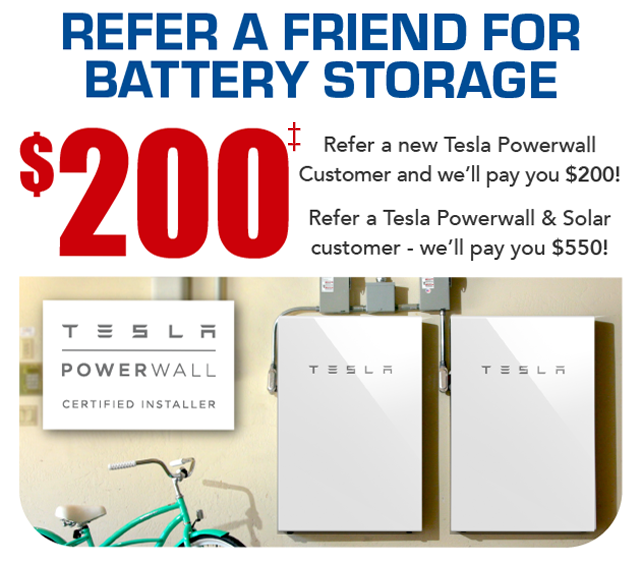 Refer a Frend $200 Tesla Powerwall Battery Storage
