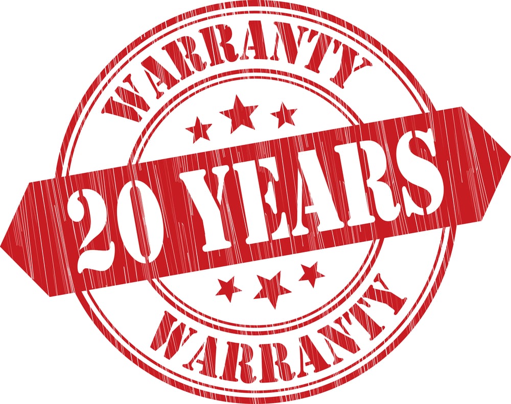 20 year warranty stamp