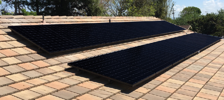Solar Panels Installed on Roof