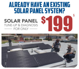 $199 Solar Panel Tune Up coupon.