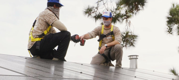 Semper Team Members Pass Drill for Solar Project During Covid