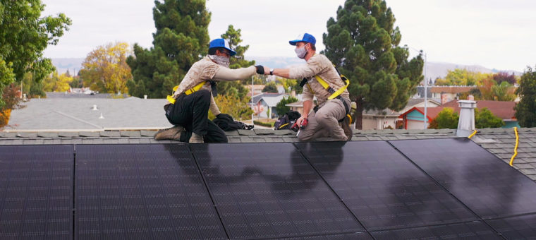 Solar Installers Complete Project During Covid