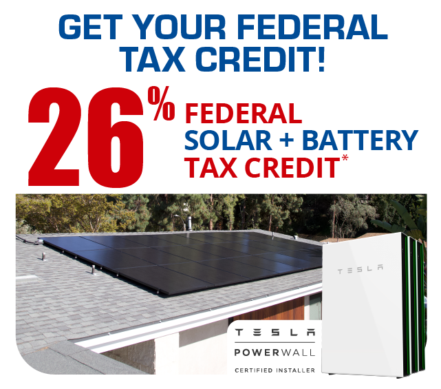 The 26% Federal Solar & Battery Tax Credit