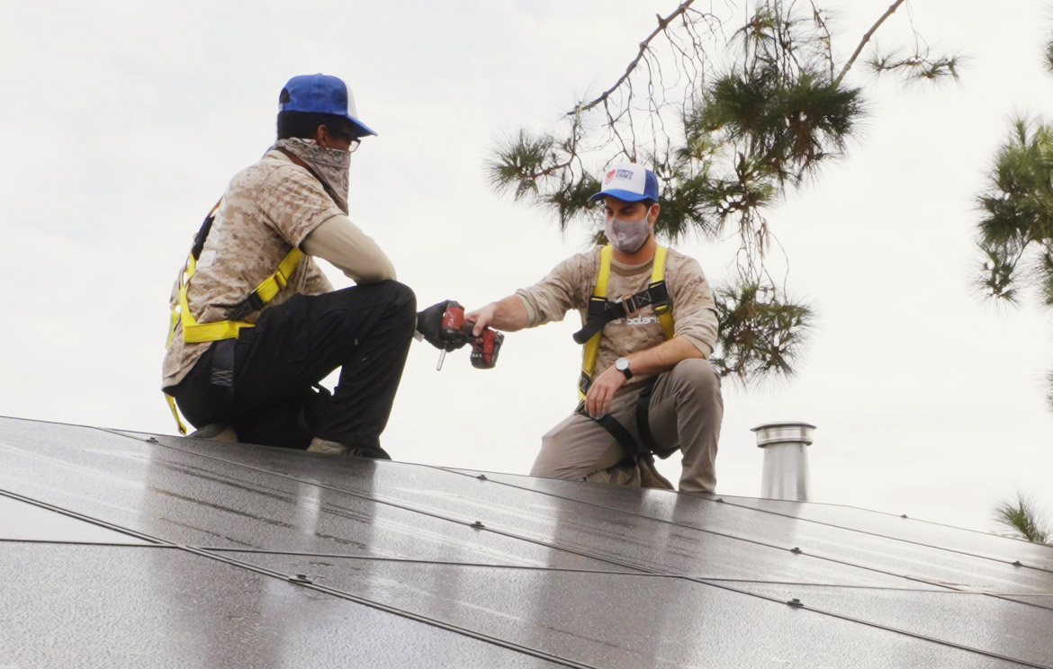 Semper Team Members Pass Drill for Solar Project During Covid