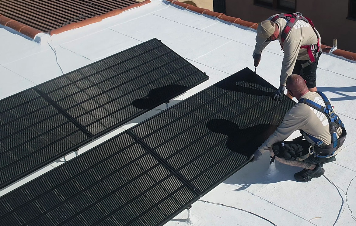 Semper Solaris Team Securing Solar Panels
