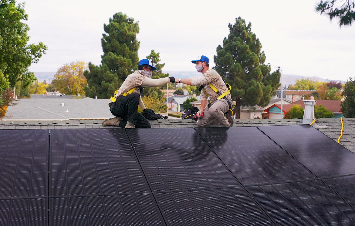 Solar Installers Complete Project During Covid